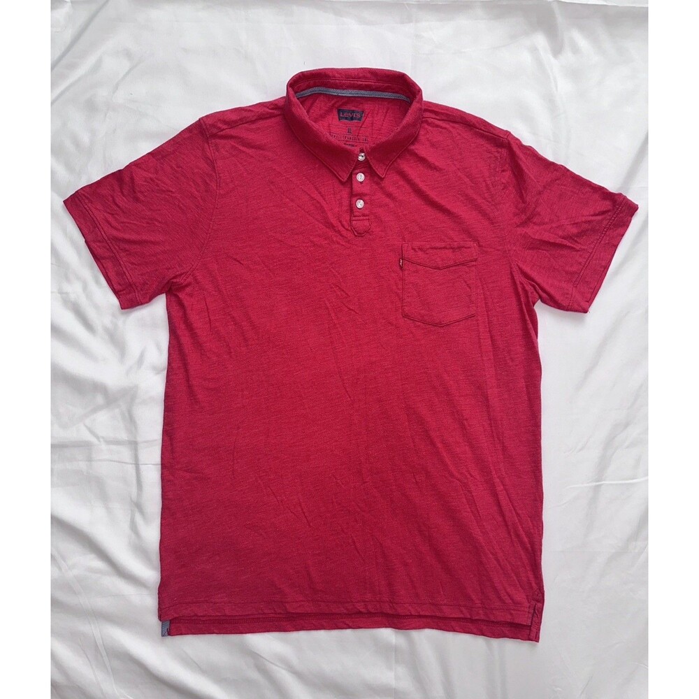 Levi's Men's Housemark Polo Shirt Red Size XL
